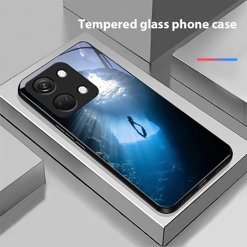 Lehrelemente Für OnePlus Nord 3 5 6T 7 Pro 8 12 10T Reno8 Lite 5G 10R Nord N30 Hartschale Gehärtetes Glas Handyhülle Schwarz