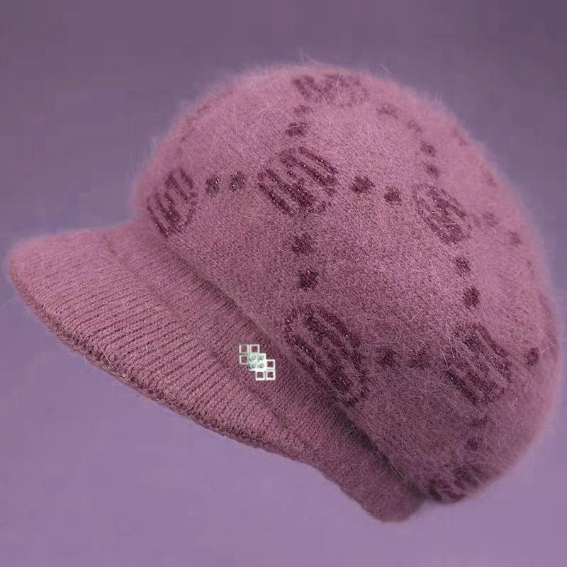 

Women s Autumn & Winter Wool Knit Beret and Scarf Set - Warm, Versatile, Thickened for Middle-Aged & Elderly