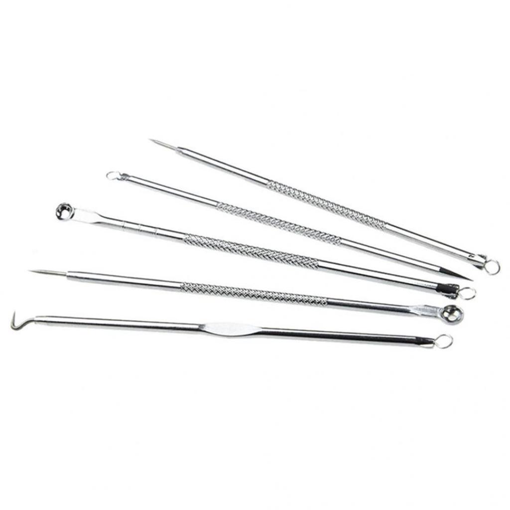 5 Pcs/Set Blackhead Face Acne Pimple Blemish Extractor Remover Tool Kit Set
