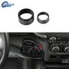2X Headlight&Gear Shift Switch Knob Cover Trim Ring For Dodge RAM 1500 18+ Black