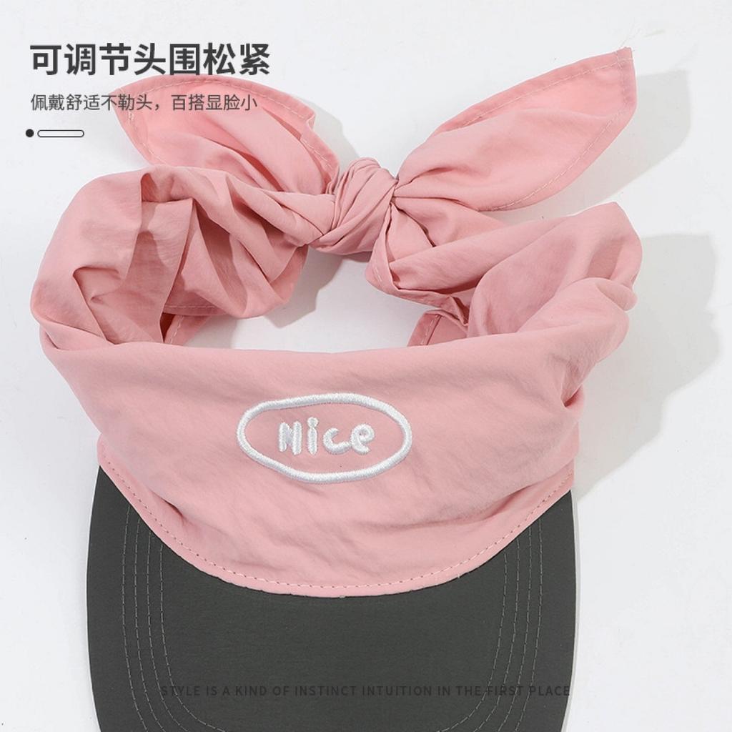 New Color Blocked Headscarf Strap Quick Drying Duck Tongue Hat, Summer Casual Versatile Sun Shading And Sun Protection Hat