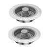 Kitchen Sink Strainer and Stopper Combo Drain Cover Anti Clogging Metal Accessories Practical Effectively Popup Sink Stopper