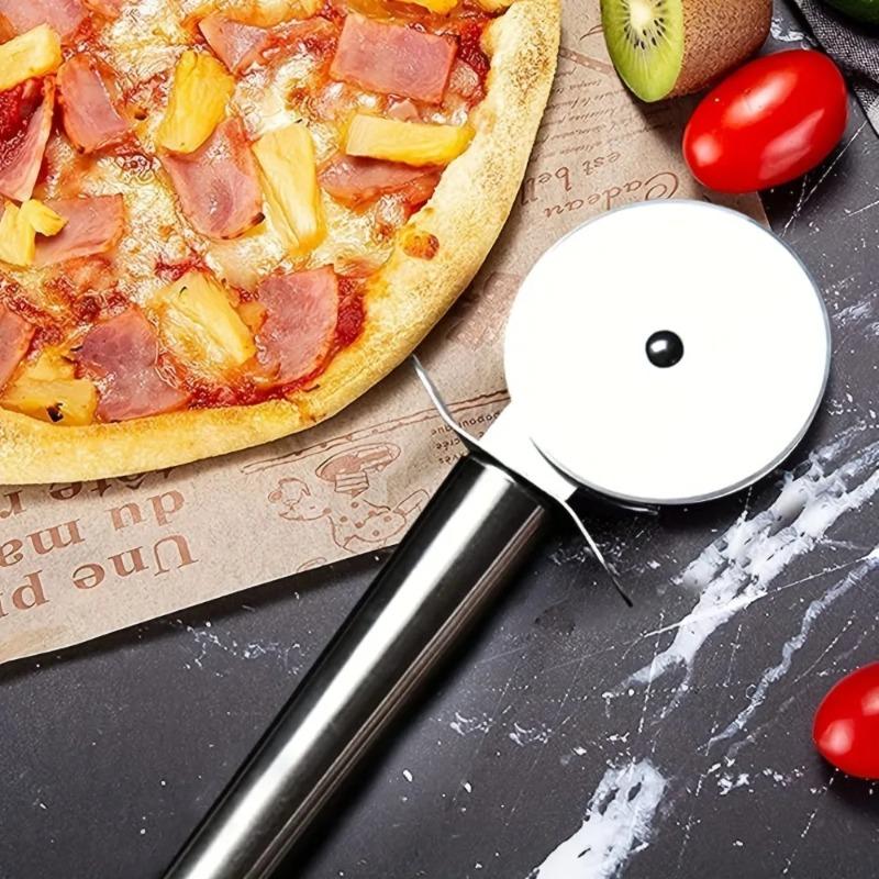 1pcs Stainless Steel Pizza Cutter Wheel Professional Pizza Slicer with Ergonomic Handle for Kitchen and Restaurant