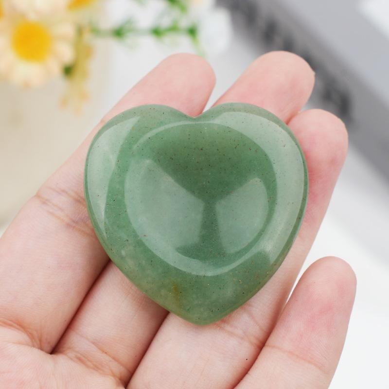 1pc Worry Stone Amethyst Tiger Eye Thumbstone Love Shape Natural Stone Meditation Jewelry Gifts