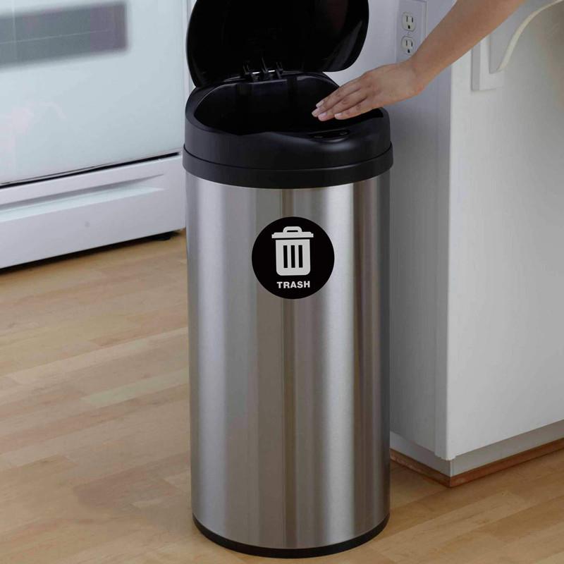 5-Inch Waterproof Recycling Bin Stickers: Ideal for Trash Cans & Automotive Decoration 50pcs