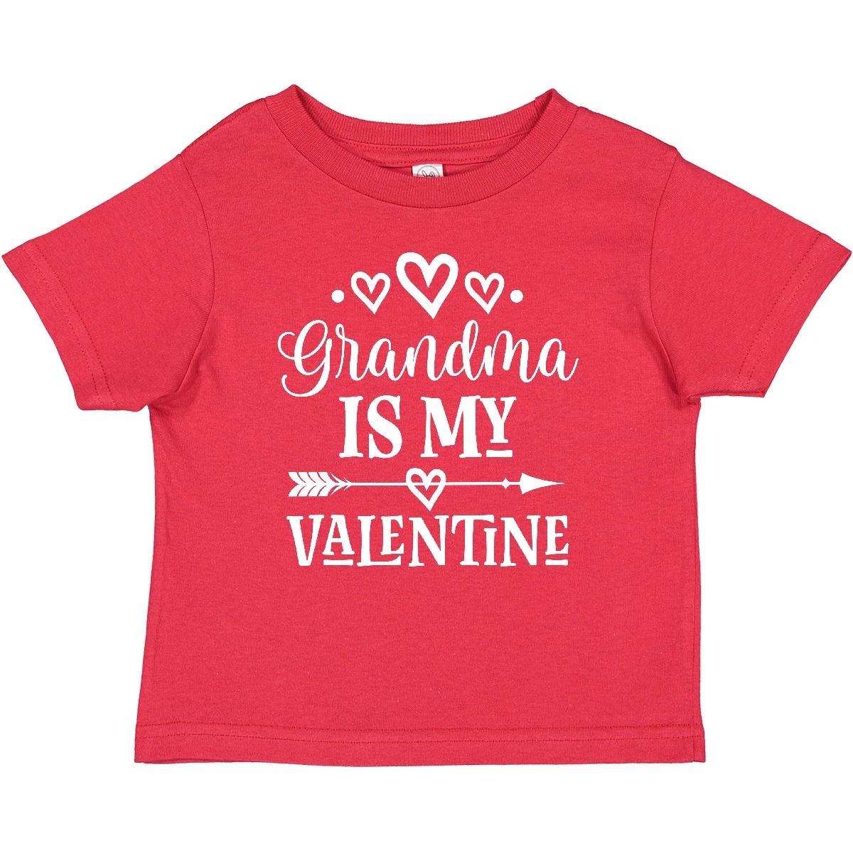 Inktastic Grandma Is My Valentine Baby T-Shirt Heart Arrow Grandmother Grandkids 120