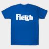 Men Black Print T-shirt Fletch F Fletch No-Cut Transfer Paper Print Cotton Tshirt
