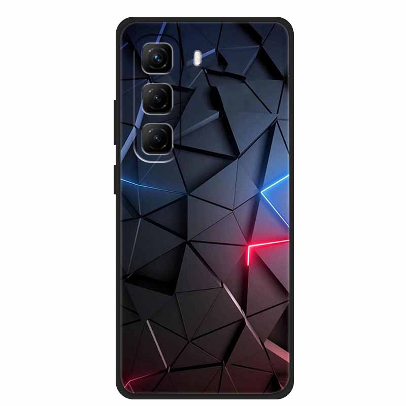 Per Custodia Infinix Hot 50 5G Fiori Morbido Silicone TPU Antiurto Custodie per Telefono per Infinix X6720 Animali Lupo Cool Copertura Protettiva