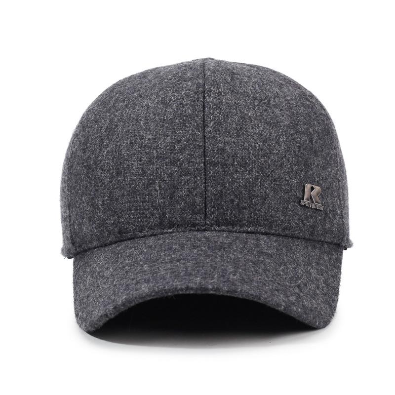 Autumn Winter Middle-Aged Baseball Cap Men's Outdoor Warm Velvet Thick Cap