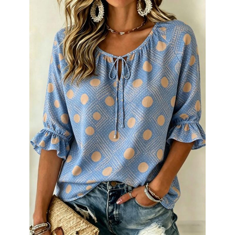 Fresh Literary Style Women's Minimalist Half Sleeve Shirt, Loose Comfortable Breathable Texture Casual Top