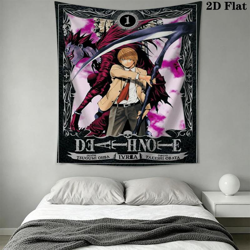 Death Note Movie Light'S Revenge Tapestry Wallmounted Fashion Print Soft Home Decor Homestay Soft Decoration Tapestry