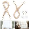 Bead Curtain Hangers 2 Pieces Curtain Finishing Sturdy Wooden Bead Construction Easy Curtain Changes For Indoor And Outdoor Use