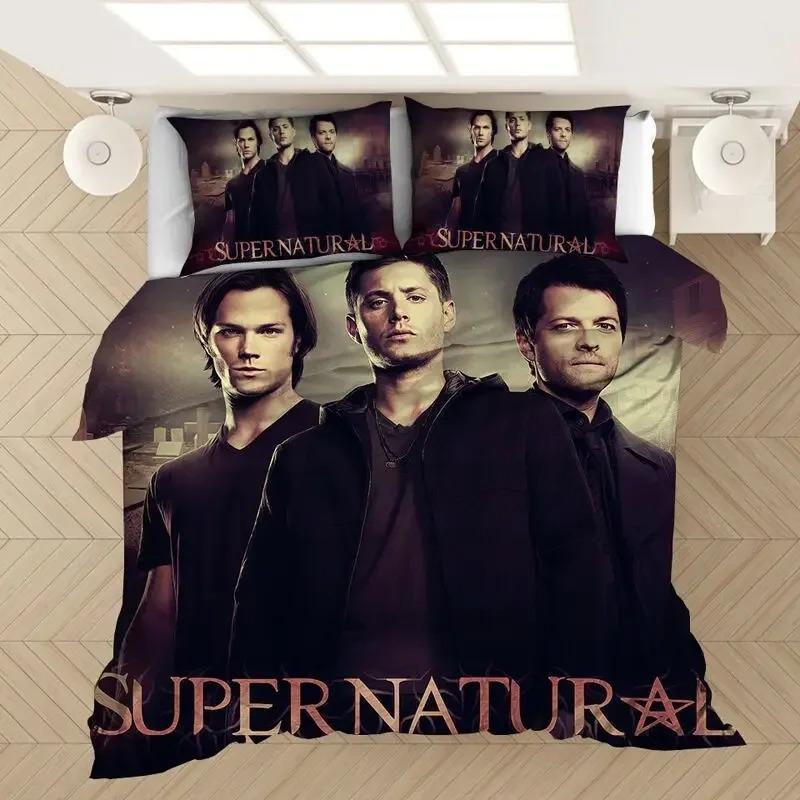 Popular TV Show Supernatural Bedding Set Comforter 3D Print Luxury Duvet Cover Set Home Textile Decor Queen King Single Size