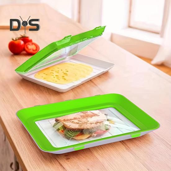 6/8/10 ks Podnosů na uchovávání potravin Bez BPA Víceúčelové Opakovaně použitelné Vakuové Stohovatelné Podnosy na organizaci a skladování potravin s přezkou