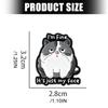 Broche Épingle Visage de Chat de Dessin Animé Avec Design Hilare « Ça Va, C'est Juste Mon Visage » Épingle Émaillée Pour Accessoire de Mode Cadeau