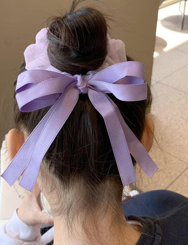 GFun Scrunchie Ribbon Hair Large Hair Ribbon for Hair Entrance and Purple Accessory, Kids, Arrangement, Recitals, Ceremonies, Graduations, Outfits,