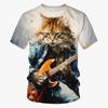3D Printed Women's Animal Graphic T-shirt Plus Large Size Round Neck Personality Loose Short-sleeved Street Wear