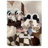 Animal Cow Plush Children Slipper Cartoon Kids Shoes Babi Flat Slides Child Cute Little Dairy Cow Indoor Soft Slippers Family