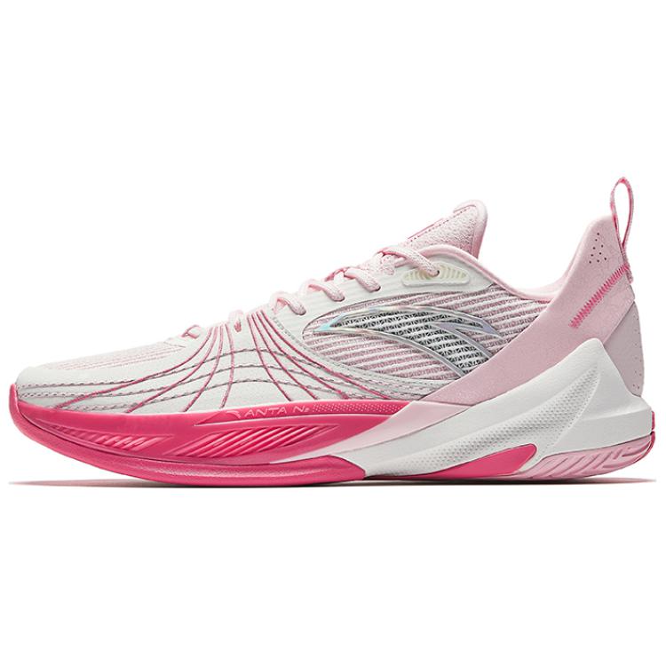 

New Anta Speed Decision 6 Anti Slip And Wear Resistant Breathable Low Top Basketball Shoes Men s Pink White 112511108-3 43