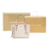 Michael Kors MK Jet Set Monogram Color Block Commuter Leather Tote Bag Women Tote Vanilla-White 35T9GTVT0B-640
