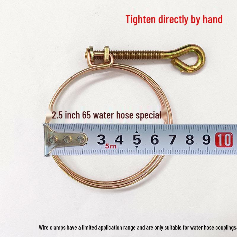 Galvanized Double Steel Wire Hose Clamp with Handle, Fire Hose Coupling, 2.5-3 inch.