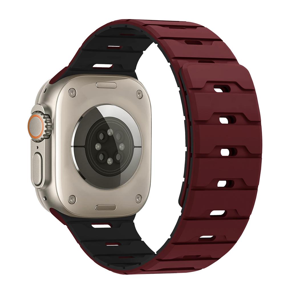 Magnetyczny pasek do Apple Watch Ultra 3/2 49mm 38 40mm 45mm 46mm 44 41mm sportowy pasek do iWatch 11 10 9 8 7 6 SE silikonowa bransoleta