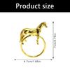 Pack of 6 Elegant Horse Design Napkin Rings Alloy Western Equestrians Napkin Buckle for Dining Table Parties Event Decors