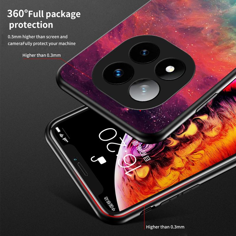 Für Xiaomi Redmi Note 14 Pro Plus 14 Pro 14 Sternenhimmel Muster Glas Handyhülle