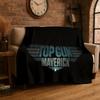 Classic Movie Top Gun Sign Tom Cruise Flannel Blanket Soft Warm Throw Blanket for Bedroom Living Room Bed Travel Picnic Gift