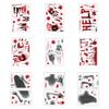 Halloween Wall Decal Cling Halloween Window Clings Static Clings for Glass Window Mirror Theme Party Reusable Decors