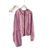 Quick-drying sunscreen clothes women's 1011 summer new drawstring hooded jacket high-end nylon loose outdoor sunscreen clothes