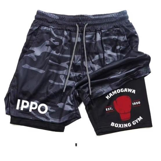 Anime IPPO Muay Thai Kick Boxing UFC MMA Mieszane sztuki walki Szorty Anime Mężczyźni Kobiety Unisex Podwójna warstwa Szybkie suszenie Oddychające Sport Siłownia Fitness Trening