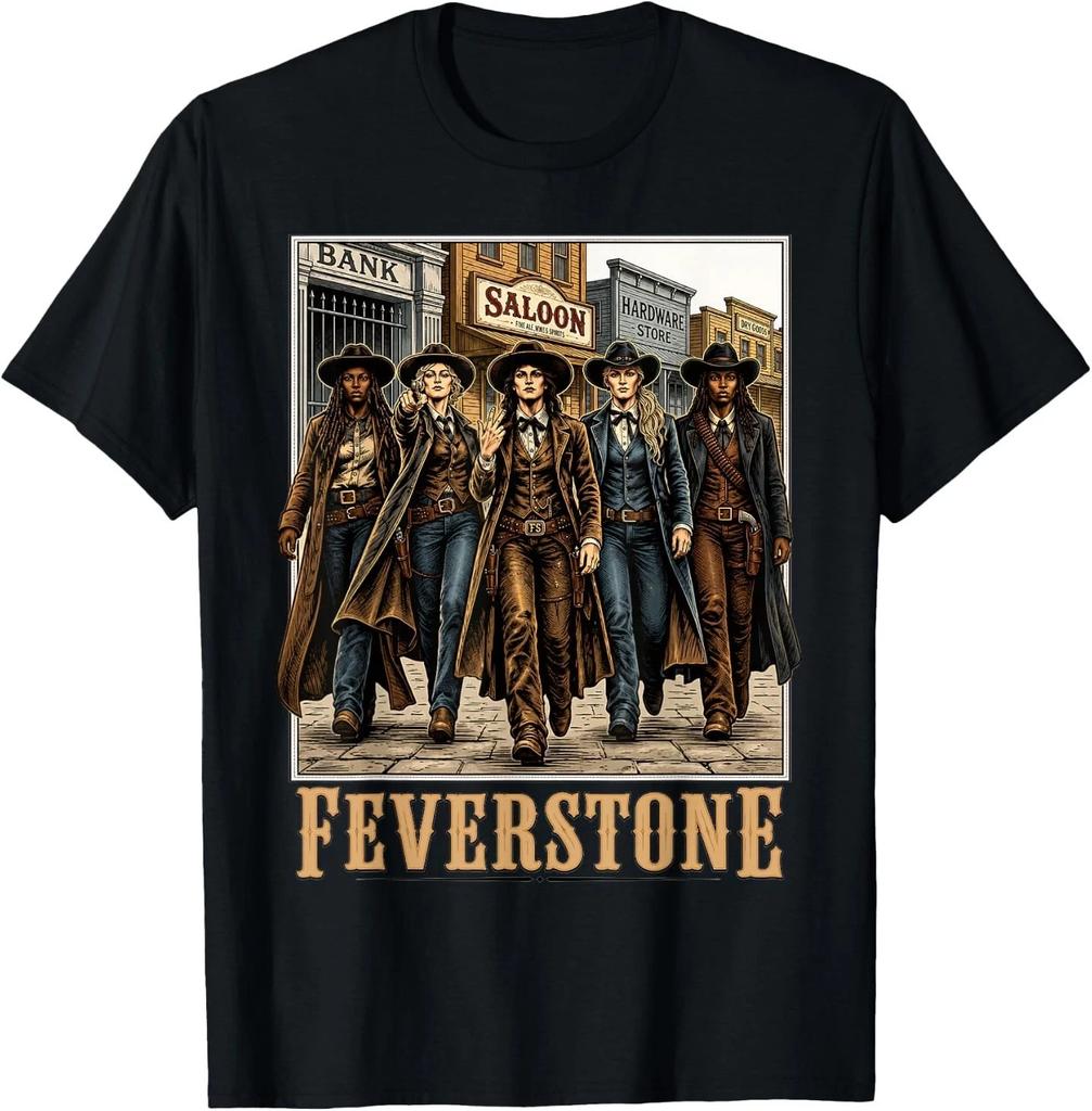 Feverstone Vintage Western Fearless Cowgirl Team Women T-Shirt