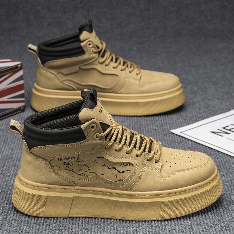 

Autumn men s shoes new high-top little white shoes men s trend versatile platform sports shoes casual board shoes 44