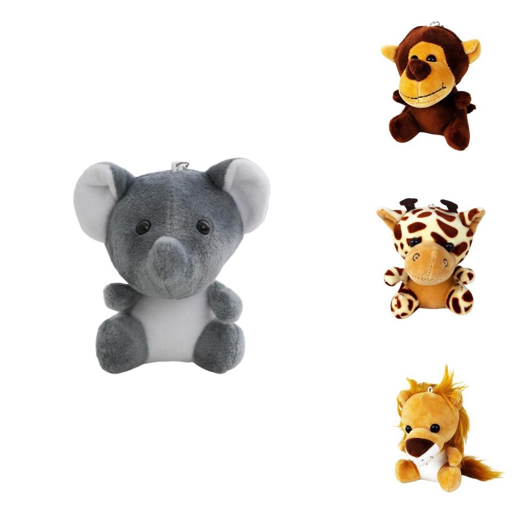 Großhandel mit Greifautomaten-Plüschtieren aus Waldtier-Materialien (10 cm), Tiger und Löwe (Plüschtiere), Schlüsselanhänger, Dekorationen und Accessoires aus Plüsch, PP-Baumwolle, individuell gestaltbar)