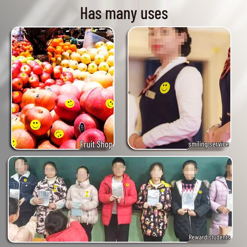 Smiling Face Rewards Stickers: Self-Adhesive Praise Labels for Kindergarten & Elementary Students