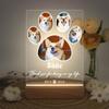Personalized Pet Memorial Night Light Custom LED Photo Frame with Name Date Acrylic Wooden Stand for Loss Dog Cat Home Decor