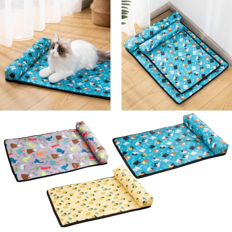 Kühlmatte für Hund Katze Eis Seide Decke Kissen Sitze Umweltfreundliches Und Sicheres Material Geeignet Für Ganzjährigen Gebrauch