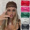 Vintage Lace Headband for Women Beach Travel Hair Accessories Stretchy Wide Band Hollow Out Design Comfortable and Elegant Soft