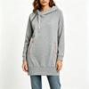Women's Casual Hooded Zip-Up Sweatshirt Tunic for Everyday Wear