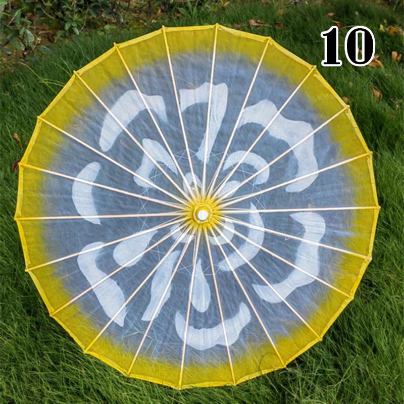 Dai Dance Stage Performance Umbrella Chinese Style Classical Dance Umbrella Jasmine Flower Pattern Hanfu Qipao Show Props Craft