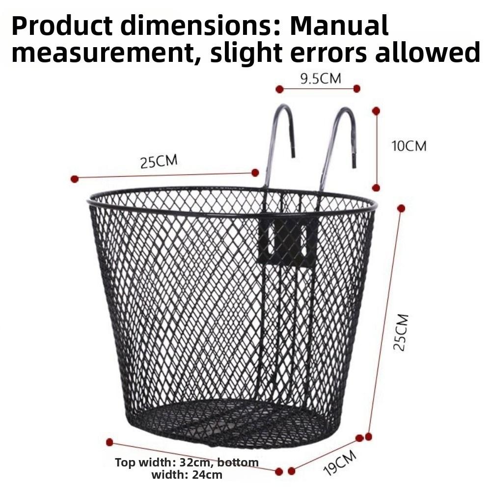Black Rear Hanging Basket Iron E-Scooter E-bike Basket Bicycle Front Handlebar Basket
