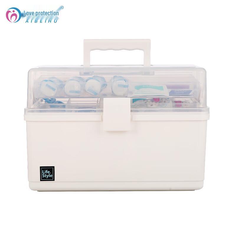 Aibaihu Portable Home Medicine Storage Box Extra Large