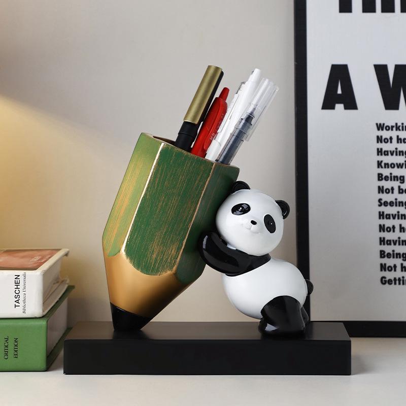 Creative Panda Pencil Holder - Cute Desk Ornament & Gift for Kids and Friends, Ideal for Birthday Decorations
