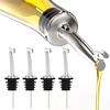 4Pcs Wine Pourers Multi-purpose Reusable Leakproof Food Grade Easy Clean Liquor Pouring Device with Cap Oil Spout
