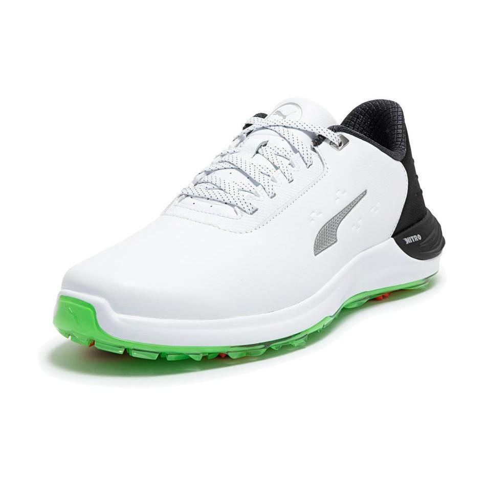 New PUMA Phantomcat Nitro Slip Resistant Low Top Golf Shoes Men's White Black Green 378939-01