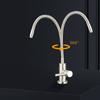 Universeller Schwanenhals Wasserhahn für Wasserfilter Umkehrosmose Trinkwasserfilterhahn Edelstahl 1/4" PE Schnellanschluss