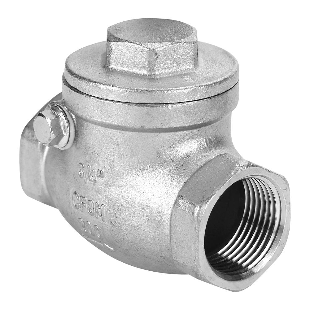 3 4 DN20 Stainless Steel One Way Swing Check Valve Female Thread WOG 200PSI