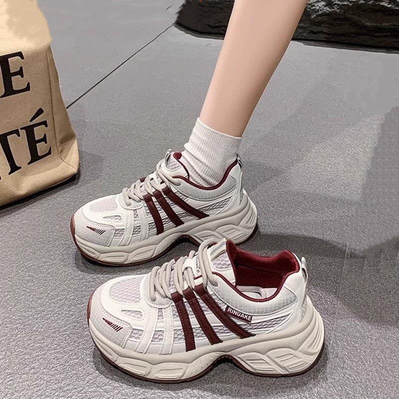 Platform dad shoes spring new retro heightening casual mesh sneakers tide