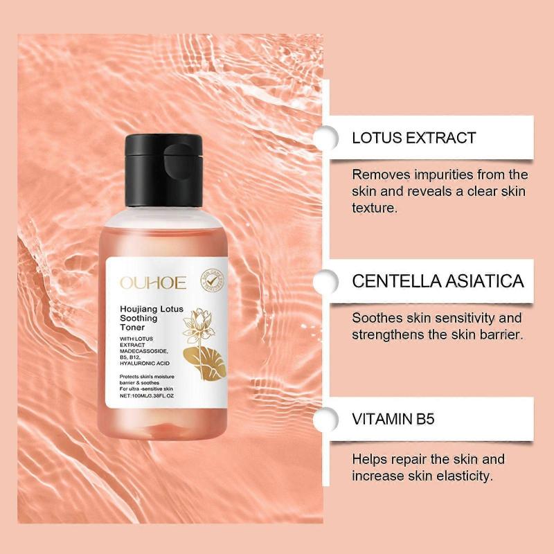 Lotus Toner Moisturizing Facial Skin Softening Elastic Soothing Lotus Toner
